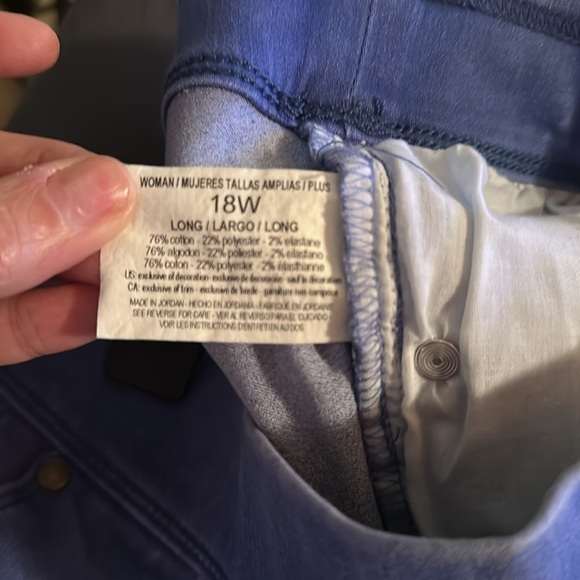 NWT Gloria Vanderbilt Avery pull on slimming 18W Long - Picture 6 of 6